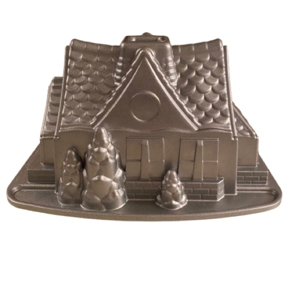 Nordic Ware Gingerbread House Cottage Bundt Cake Pan 9 Cup Nonstick Aluminum EUC